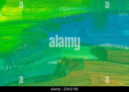 Handbemalter hellgrüner Aquarellhintergrund. Stockfoto