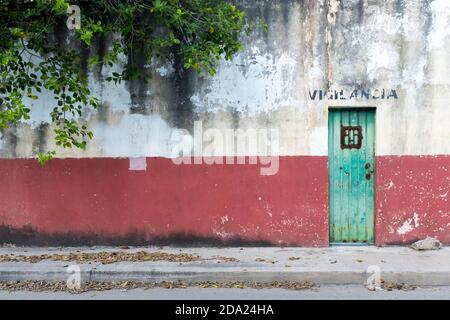 Verfallene Fassade, Merida Mexiko Stockfoto