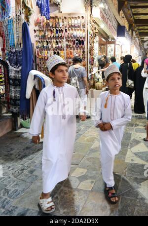 Der pulsierende Souq in Mutrah, Oman. Stockfoto