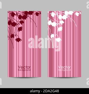 Set von vertikalen Bannern mit Magnolienzweigen Stock Vektor