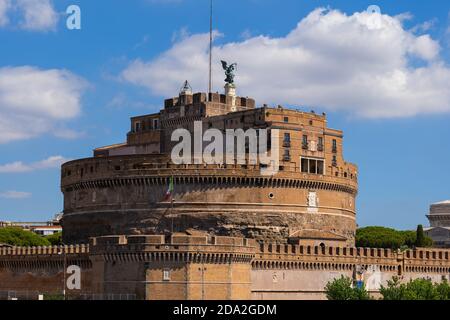 Stadt Rom in Italien, Burg des Heiligen Engels (Engelsburg) - Mausoleum des Hadrian Stockfoto