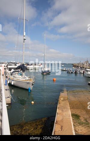 yarmouth Hafen und Yachthafen auf der Insel wight Stockfoto