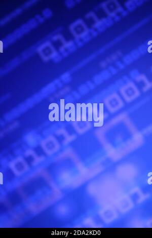 Illustration von verschwommenen cool aussehenden Codenummern - Copy Space Stockfoto