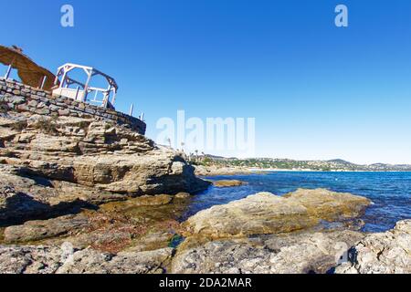 Strand La Nartelle - Sainte Maxime - Französische Riviera - Frankreich Stockfoto