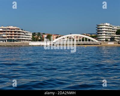 Sainte Maxime berühmte Brücke - Französische Riviera - Frankreich Stockfoto