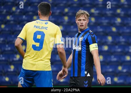 Brondby, Dänemark. November 2020. Jeppe Tverskov (6) von Odense Boldklub gesehen während der 3F Superliga Spiel zwischen Broendby IF und Odense Boldklub im Brondby Stadion. (Foto: Gonzales Photo - Kent Rasmussen). Stockfoto