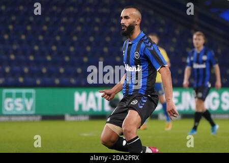 Brondby, Dänemark. November 2020. Issam Jebali (7) von Odense Boldklub während des 3F Superliga-Matches zwischen Broendby IF und Odense Boldklub im Brondby Stadium. (Foto: Gonzales Photo - Kent Rasmussen). Stockfoto