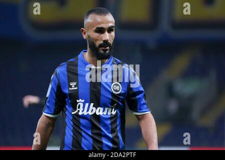 Brondby, Dänemark. November 2020. Issam Jebali (7) von Odense Boldklub während des 3F Superliga-Matches zwischen Broendby IF und Odense Boldklub im Brondby Stadium. (Foto: Gonzales Photo - Kent Rasmussen). Stockfoto