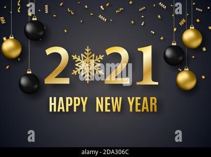 2021 Neujahr Hintergrund Stock Vektor