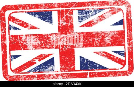 england Flagge rot Grunge Gummi Stempel Vektor Illustration Stock Vektor