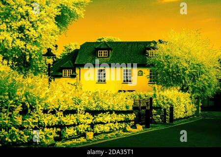 Maidenhead, Berkshire, UK., Sonntag, 09/08/2020, Infra Red, Raymill Island, General View, [Pflichtangabe: Peter Spurrier], Stockfoto