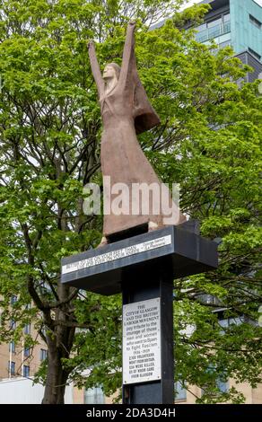 Denkmal der Stadt Glasgow und der britischen Labour-Partei Bewegung zu den Männern und Frauen ging nach Spanien zu Kampf gegen den Faschismus 1936 - 1939 Stockfoto