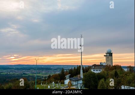 Meteorologisches Observatorium Hohenpeißenberg, Deutschland Stockfoto