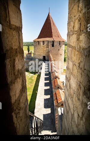 Die osmanische Festung aus dem 16. Jahrhundert in Bender, Moldawien, steht de facto unter der Kontrolle der Pridnestrovianischen Republik Moldau (Transnistrien). Stockfoto