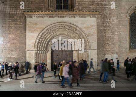 Puerta del Palau, Valencia, Spanien. Stockfoto