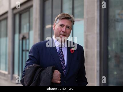 London, Großbritannien. November 2020. Sir Graham Brady, Vorsitzender des Ausschusses 1922, in Westminster. Kredit: Mark Thomas/Alamy Live Nachrichten Stockfoto