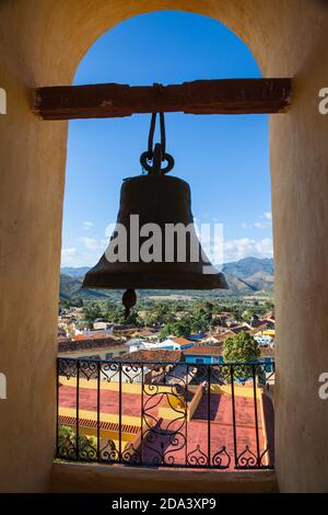 Kuba, Trinidad, Blick auf Trinidad vom Glockenturm des Musuem National de la Luncha Contra Bandidos - ehemaliges Kloster von San Francisco de Asísi Stockfoto