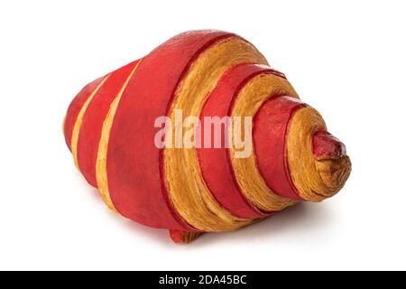 Frisches Croissant isoliert auf weißem Hintergrund Stockfoto