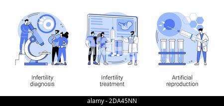 Fertilitätsklinik abstrakte Konzept Vektor Illustrationen. Stock Vektor