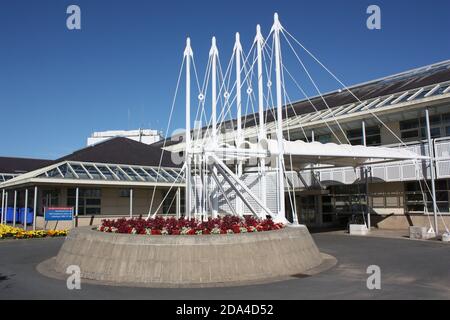 Kanalinseln. Guernsey. St. Andrews. Princess Elizabeth Hospital. Eintritt zu Unfall und Notfall. Stockfoto