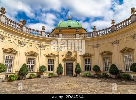 Blick auf Schloss Buchlovice, Tschechische Republik Stockfoto