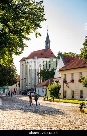 Prag, Tschechische republik - 19. September 2020. Gebiet des Klosters Brevnov ohne Touristen während covid-19 Krise Stockfoto