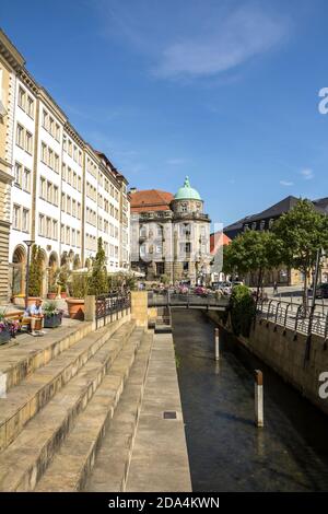 BAYREUTH, DEUTSCHLAND - 10. Juli 2019: Bayerische Stadt Bayreuth, Innenstadt Bayreuth (Altstadt) Stockfoto