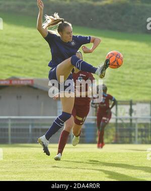 Overijse, Belgien. November 2020. Anderlechts Tessa Wullaert während eines weiblichen Fußballspiels zwischen RSC Anderlecht Dames und KRC Genk Ladies am sechsten Spieltag der Saison 2020 - 2021 der Belgischen Damen Super League, Sonntag, 8. November 2020 in Overijse, Belgien. FOTO SPORTPIX.BE Dirk VUYLSTEKE Dirk Vuylsteke Sportpix.be Quelle: SPP Sport Presse Foto. /Alamy Live Nachrichten Stockfoto