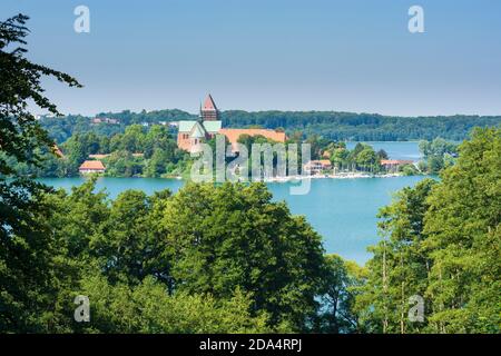 Ratzeburg: ratzeburger See (Domsee), Insel Dominsel, Dom, Herzogtum Lauenburg, Schleswig-Holstein, Deutschland Stockfoto