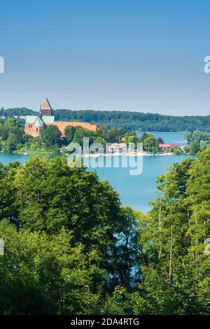 Ratzeburg: ratzeburger See (Domsee), Insel Dominsel, Dom, Herzogtum Lauenburg, Schleswig-Holstein, Deutschland Stockfoto