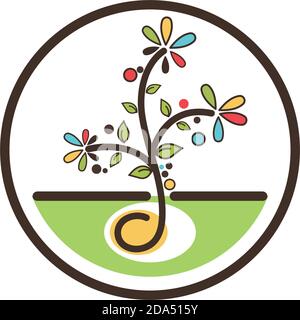 Blume Logo Symbol kreative Design-Vorlage Stock Vektor