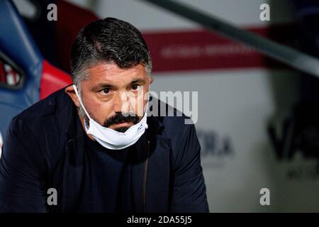 Gennaro Gattuso (Coach SSC Napoli) während Bologna Calcio vs SSC Napoli, Italienische Fußball Serie A Spiel, Bologna, Italien, 08 Nov 2020 Foto: LM/Ettore GRI Stockfoto