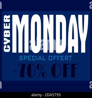 Cyber monday-Poster. Sonderangebot und Verkauf - Vector Stock Vektor