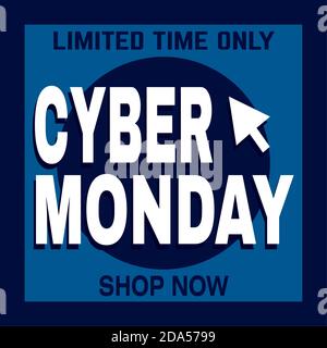 Cyber monday-Poster. Sonderangebot und Verkauf - Vector Stock Vektor
