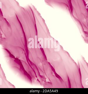 Alkoholtinte rosa nahtloser Hintergrund. Pinselstriche von Farbe. Fließflüssigkeit Aquarell Farbe Spritzer Effekt Illustration. Bunte abstrakte Malerei zurück Stockfoto