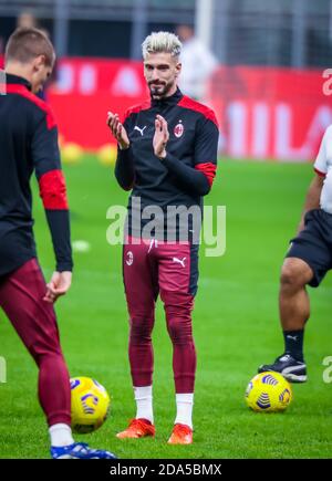 Samu Castillejo von AC Mailand während der Serie A 2020/21 Spiel zwischen AC Mailand gegen Hellas Verona im San Siro Stadium, Mailand, Italien am 08. November, P Stockfoto