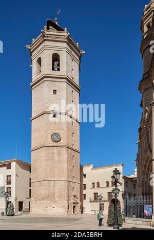 Co-Kathedrale Santa María oder Kirche Santa María la Mayor, valencianischer gotischer und neugotischer Tempel, Castellón de la Plana, Spanien, Europa. Stockfoto