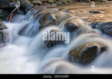 Riviere Beauport und die Wasserfälle im Parc Armand Grenier in Quebec City, Kanada Stockfoto