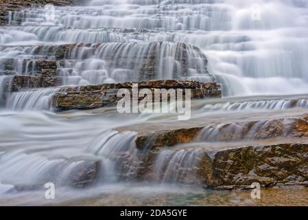 Riviere Beauport und die Wasserfälle im Parc Armand Grenier in Quebec City, Kanada Stockfoto