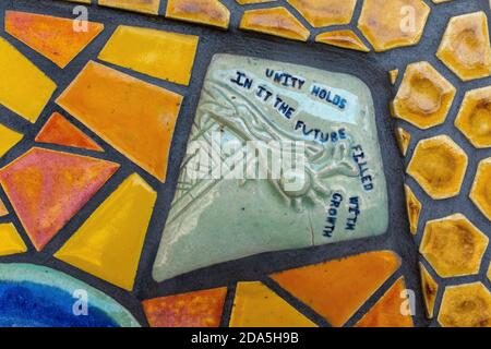 Mosaikfliesen auf dem Albuquerque Convention Center von Cassandra Reid Und Auszubildenden Stockfoto