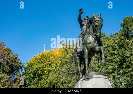 General George Washington on Horseback Statue befindet sich im Union Square Park, NYC Stockfoto