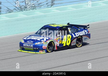 Homestead, Vereinigte Staaten Von Amerika. November 2009. HOMESTEAD, FL - NOVEMBER 21: Jimmie Johnson erscheint während der letzten Praxis für den Ford 400 auf dem Homestead Miami Speedway am 21. November 2009 in Homestead, Florida Menschen: Jimmie Johnson Kredit: Storms Media Group/Alamy Live News Stockfoto