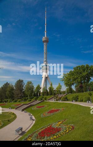 Fernsehturm in Taschkent im Sommer. Usbekistan Stockfoto