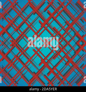 Bunte geometrische Muster, abstrakter Hintergrund, Vektor. Abstrakte rote und blaue Textur. Stock Vektor