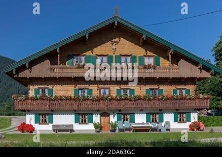 Geographie / Reisen, Deutschland, Bayern, Lenggries, Bauernhaus, Zusatz-Rights-Clearance-Info-not-available Stockfoto