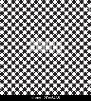 Nahtloser Hintergrund mit schwarz-weißen Kreis Stock Vektor