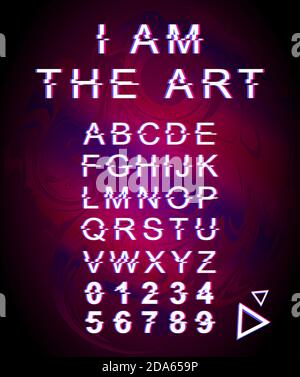 Ich bin die Art Glitch Schriftvorlage Stock Vektor
