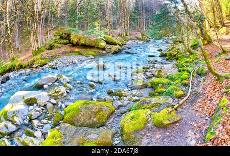 Aspe Valley, Nationalpark der Pyrenäen, Parc National des Pyrenees, Pyrenees-Atlantiques, Pyrenäen, Nouvelle-Aquitaine, Frankreich, Europa Stockfoto
