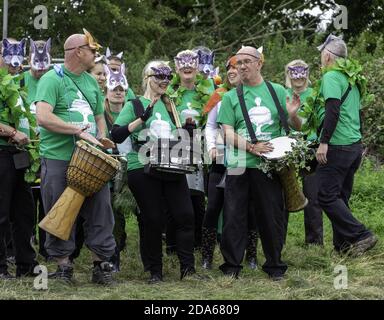 WARE, VEREINIGTES KÖNIGREICH - 29. Jul 2017: Die Parade am Samstag bei Standon Calling Stockfoto