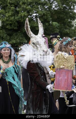 WARE, VEREINIGTES KÖNIGREICH - Jul 29, 2017: Einige der Kostüme am Samstag auf Standon Calling Stockfoto